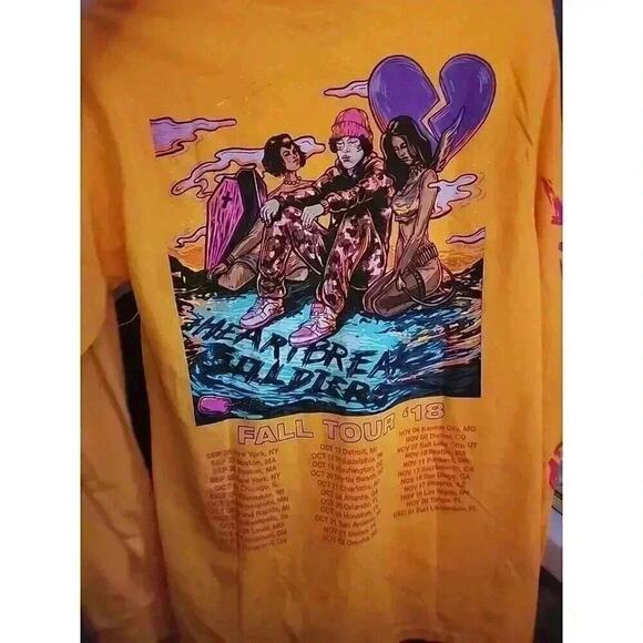Lil Xan Heartbreak Soldiers Fall Tour 2018 T-Shirt Men Sz M Double Sided NWT CR6 - Picture 4 of 5